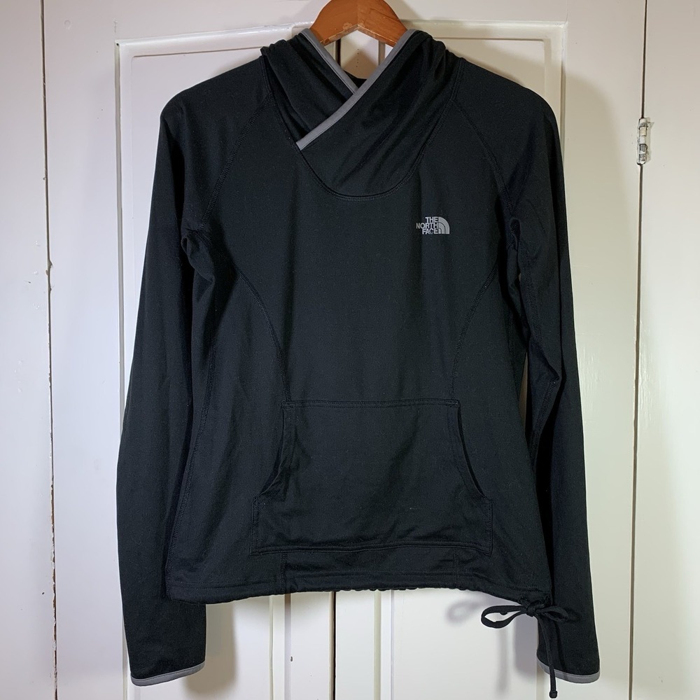 The North Face Hiking Hoodie Womens Medium Black Vapor Wick Lightweight Pullover